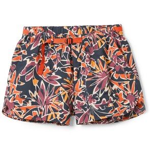 REI Women's Athletic Shorts - Orange and Purple Floral